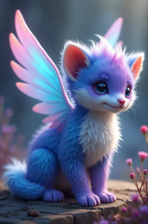 The new winged cub with the purple, light blue, dark blue and white mix