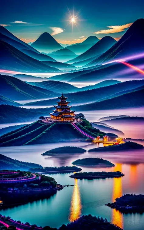 Spectacular views, Future Cities ,god秘的,  Vivid , is glittering,magic,  surrealism,god々Shii, 素晴らShii, The little star ,美Shii景色, Inspiring Scenery, Spectacular Scenery ,Breathtaking Scenery ,素晴らShii風景,Scenery that shakes emotions,Charming landscape