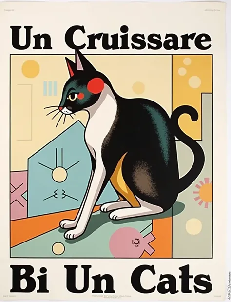 cat poster in picasso 