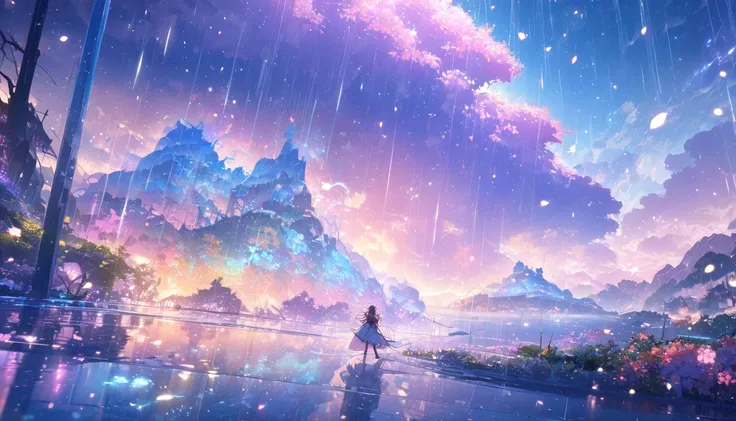  top quality,4K,8k, high res,masterpiece:1.2,ultra-detailed,(Ultra-precise drawing:1.1),( sharp focus :1.1),,( extremely detailed description :1.1),(Professional:1.1), Vibrant Colors ,Bokeh,portrait,landscape, Japanese cartoon movie,The Weather , fantasy w...