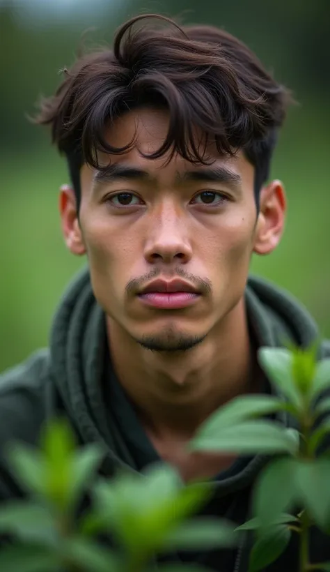 Islamic) Close-up of the young man asking, "Why do you plant so many trees if you won’t be here to enjoy them?"

English: "A close-up of the young man, looking genuinely puzzled as he asks his question."

Bangla: "যুবকটি কৌতূহলী মুখে জিজ্ঞেস করছে, আপনি এত ...