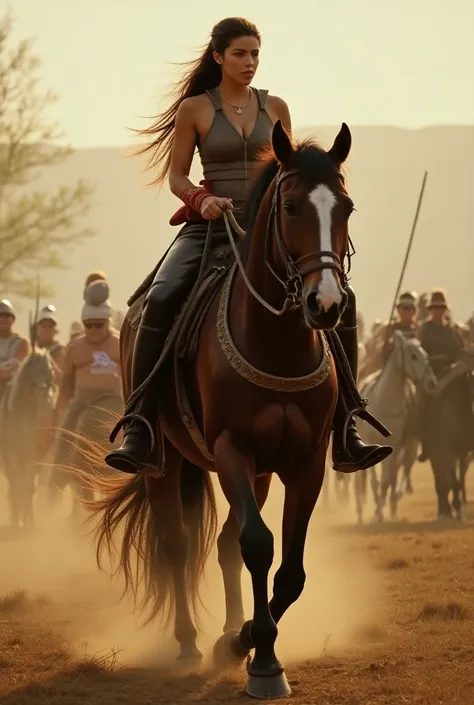 Xena The Warrior Princess on Horseback