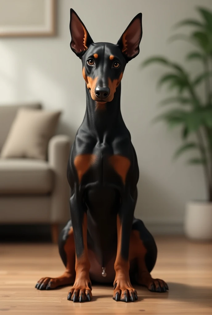 Doberman domestic dog ass