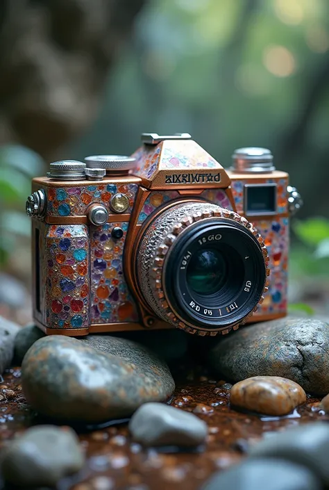 A camera made of minerals 
