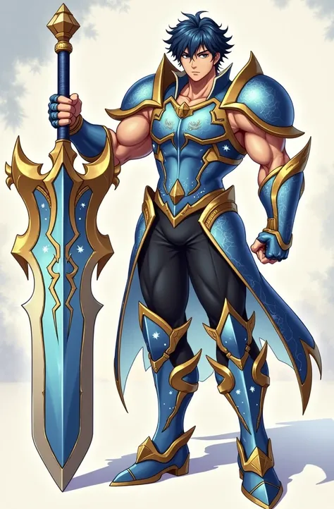  Full size image ,  bath,  from head to toe,  in profile and in front of , Young boy, 19 years old, male anime character , strong, muscular, very handsome,  attractive and sexy , with armor,  armor based on his animal spirit, warrior, fighter, with armor m...