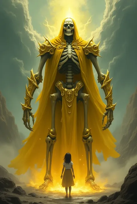 Skeleton leader color yellow girl 
