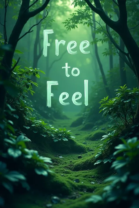 Free to feel, it is a YouTube channel. Creat a background image for chanal. Use green colour and same like as green and dark colours, dont use tree, creat a artificial one, do dark. Aspect Ratio 1:2
Include text" Free to feel" with modern font
