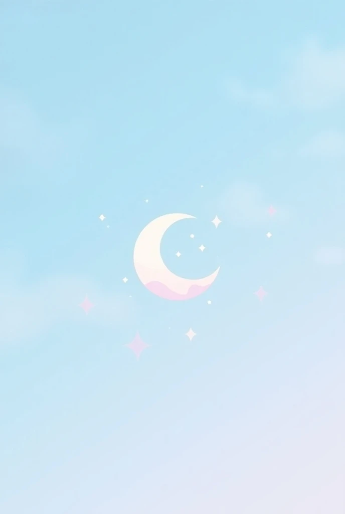 Kpop logo, blue vibes with moon and cute, and pretty and basic, sunset cute