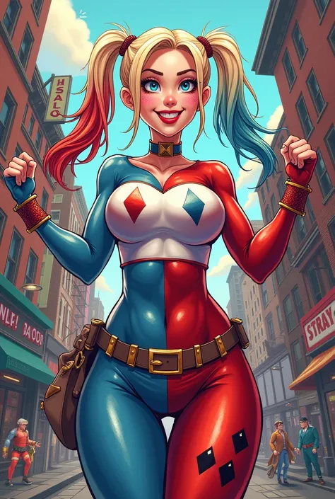 Harley Quinn. cartoon style