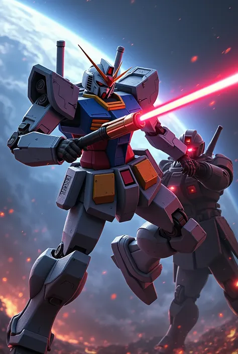 Gundam、universe、Zaku、Cut it off with a beam saber