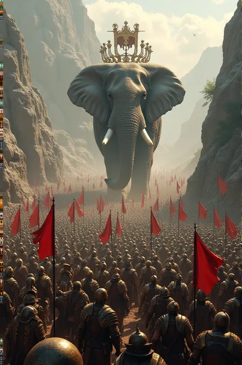 30000 soldier and 300 elephants