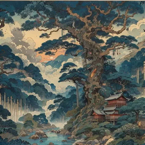  Ukiyo-e、Katsushika Hokusai、scenery、masterpiece、