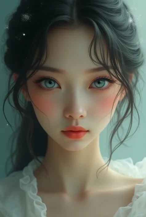 fantasy girl,close-up eyes, beautiful eyes, realistic style, fantasy theme, fantasy aura