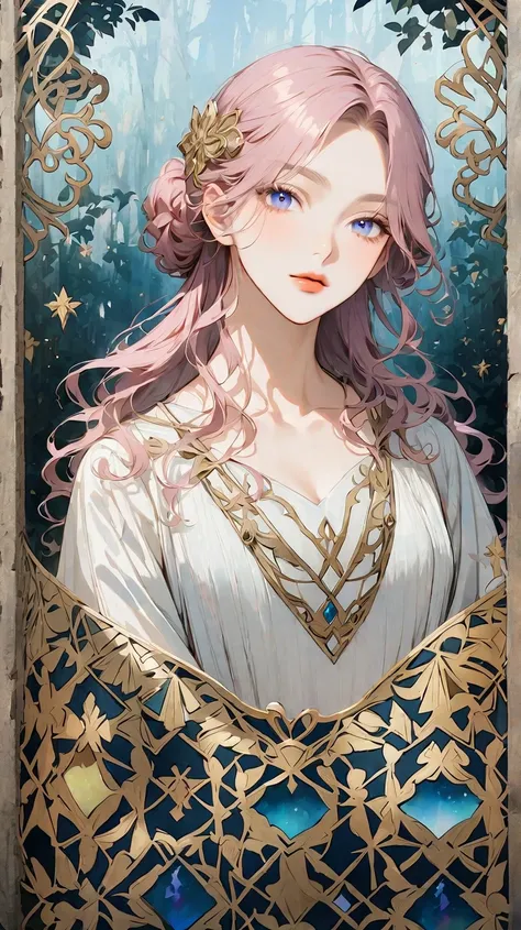 Single mature womans bust up　上半身
ダイナミックなポーズ
background：In a medieval fantasy forest
年齢/gender：Age 25 / women
Hair ：Pale silver color、Shine like moonlight。
Hairstyle：Shoulder-length wavy hair、Sometimes ties hair up。
Eyebrows/eyelashes：Thin and naturally arc...