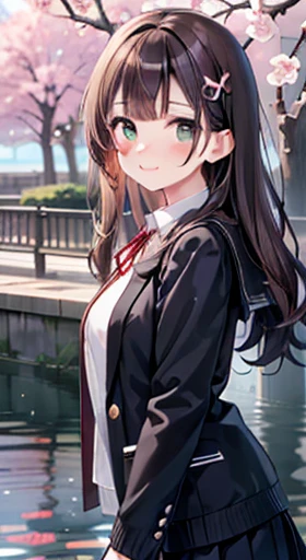 ((masterpiece, Best Quality,  Hi-Res, 超 Hi-Res,  Perfect Pixel ,  depth of field, 4K, ,  Hi-Res))),  1 girl, single, Alone,  beautiful anime girl ,  Beautiful Art Style ,  Anime Characters, ((Long Hair, bangs,  dark brown hair ,  curly hair:0.4, Simple hai...