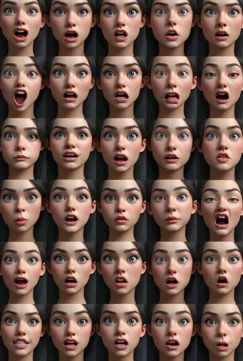 25 different emotions in 25 separated frame 