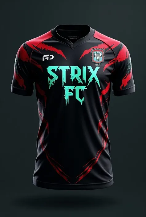 Hi we wanted to make jerseys for our football team. Our teams  The jersey should look fearsome thats all now show what have you got. Our teams name is STRIX FC. Color Palette:
Primary Colors: Dark colors like black or dark gray.
Accent Colors: Blood red, e...