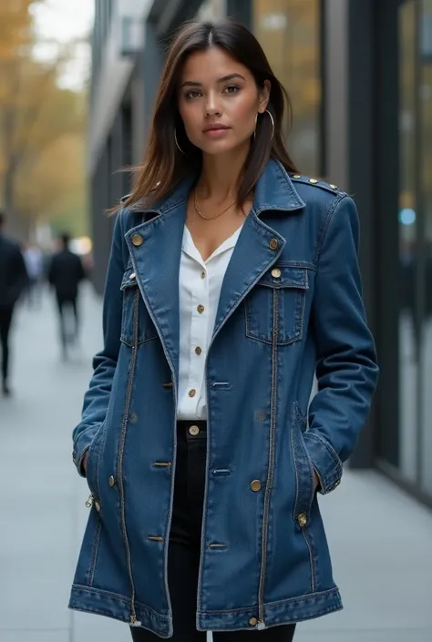 Wearing Denim coat