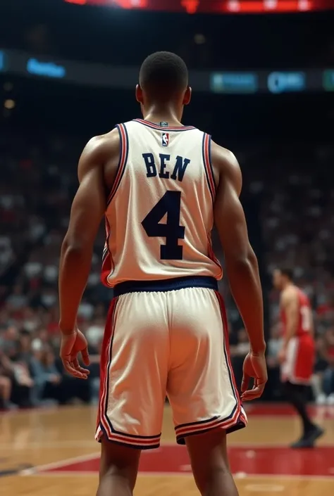 Basketball jersey with name Ben and number 4 
