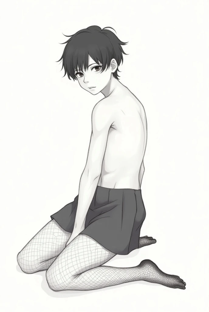 20 year old boy
20 year old boy
transvestite boy 
transvestite boy 
Effeminate boy 
Effeminate boy 
Sketch 
Sketch drawing of a 20 year old boy kneeling 
Anime style drawing sketch 
Wearing a short skirt
Long black fishnet stockings 

