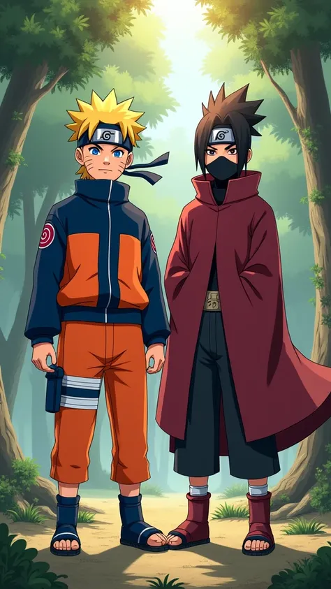  Naruto Uzumaki outfit from the anime  "Naruto", And Gaara from Clan da Areia 