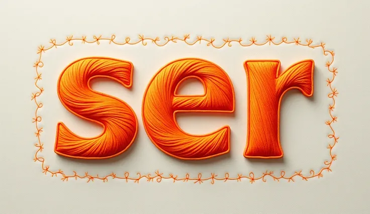 A logo for profile photo with a "SER" in orange and embroidery back