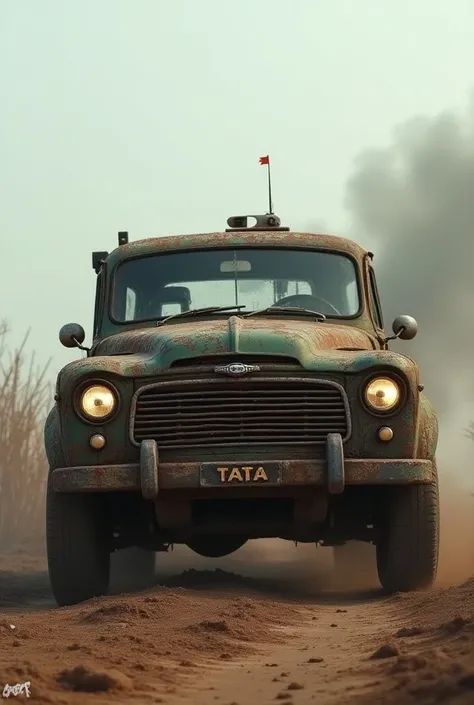 Tata car as old warrior in war 