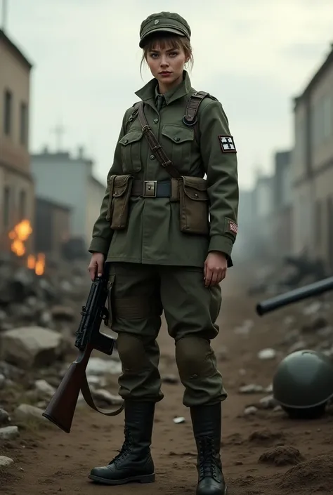 German female soldier 