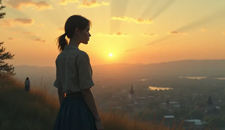 Final Reflection - Scout’s Growth:
Show Scout reflecting on her experiences, looking out over the quiet town. This scene symbolizes her newfound understanding of the complexities of human nature and the lessons she learned about justice and empathy.
