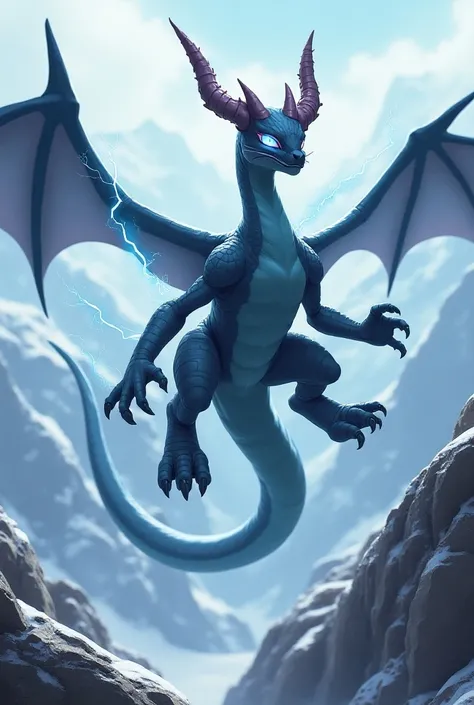 A mixture between the Pokémon Mewtwo and Rayquaza that flies in mountains and is aggressive