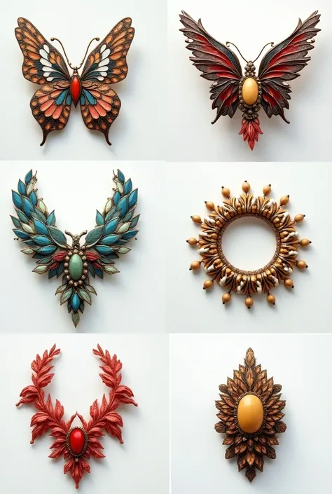 Create 6 images of the costume jewelry