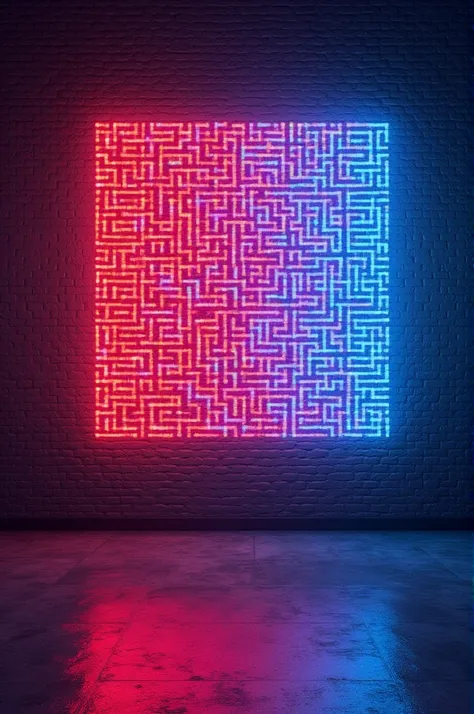 A brick wall with RGB LED