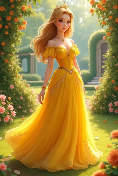 The little princess in the yellow dress 