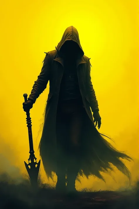 Cover with yellow background based on Bloodborne 