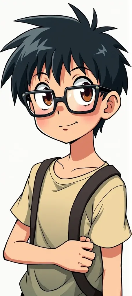 A teenager who wears glasses in manga