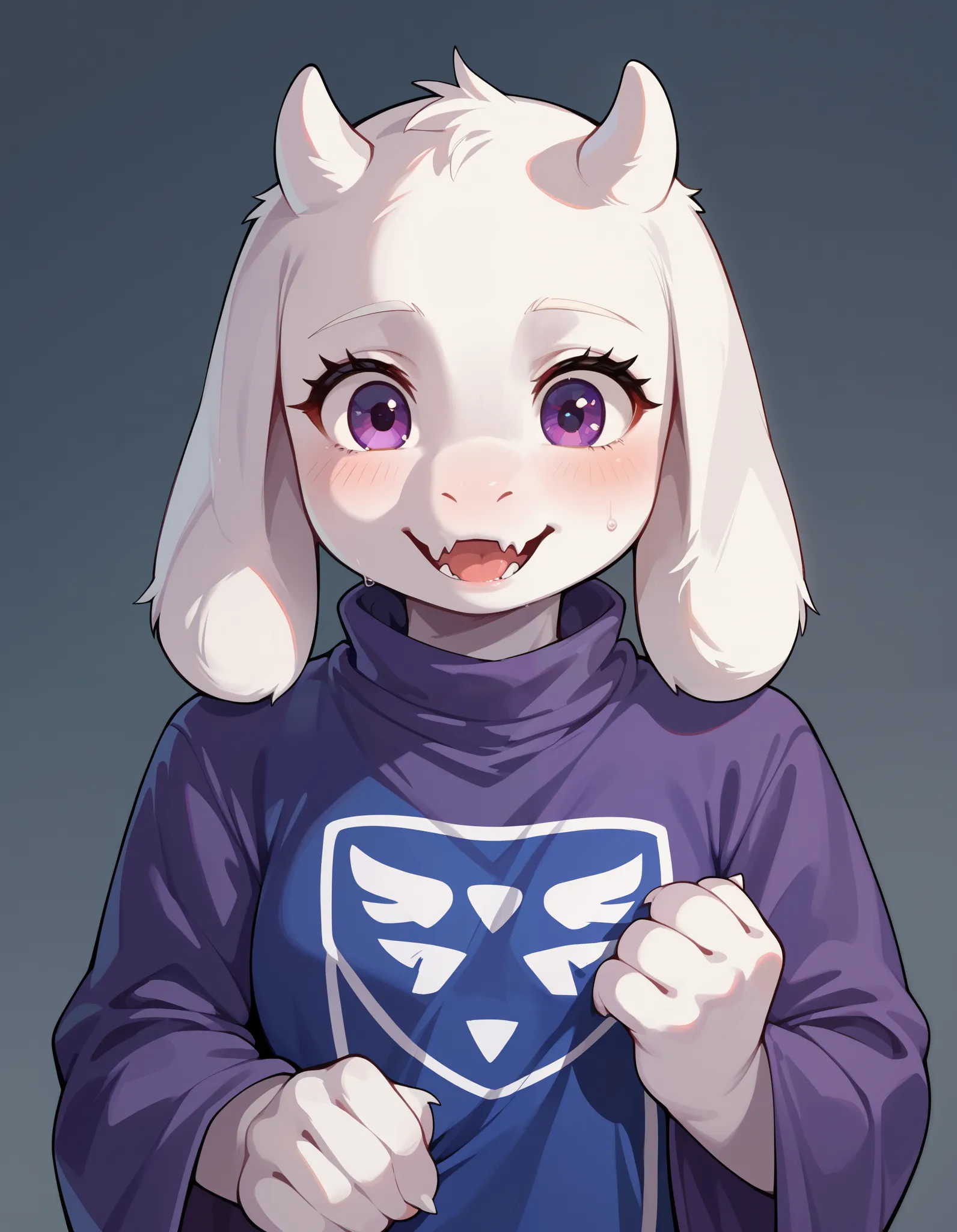 score_9,score_8_up,score_7_up, source_furry,, furry, fur whiter, 2d, break, 1girl, solo, toriel, young