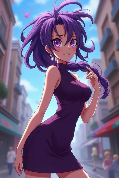 Create waluigi as a anime girl 