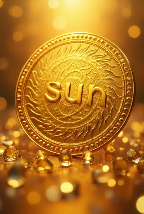 Gold and gold medallion with topazes
Name "sun" inscribed  