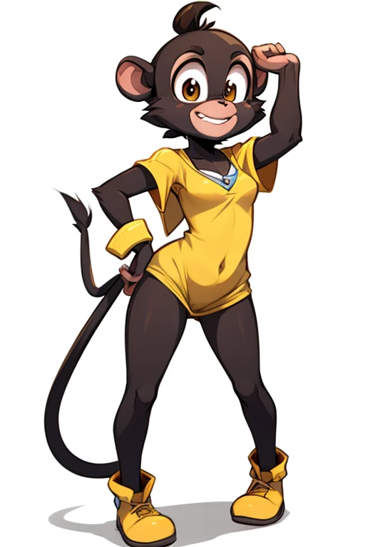 Female furry farima chimpanzee tiny toons adventure style 