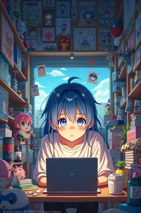 Otaku addicted to anime