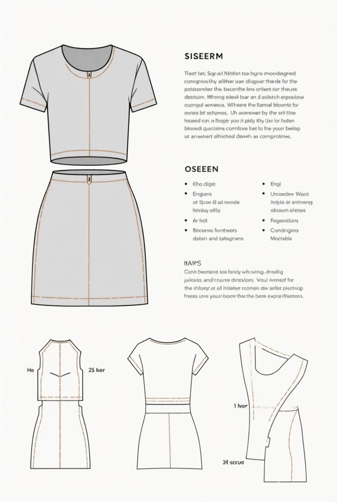 Pattern image of crop top size M with your indicated measurements 