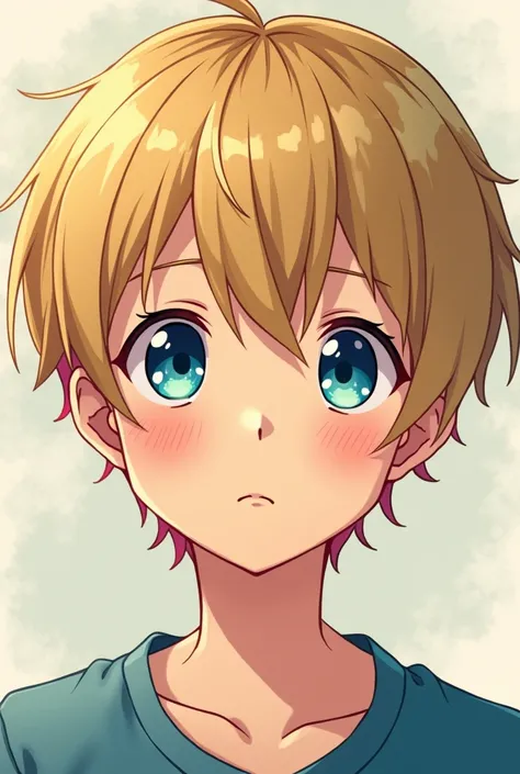  boy with dark blond hair blue eyes in anime