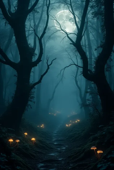 Create a dark forest for me