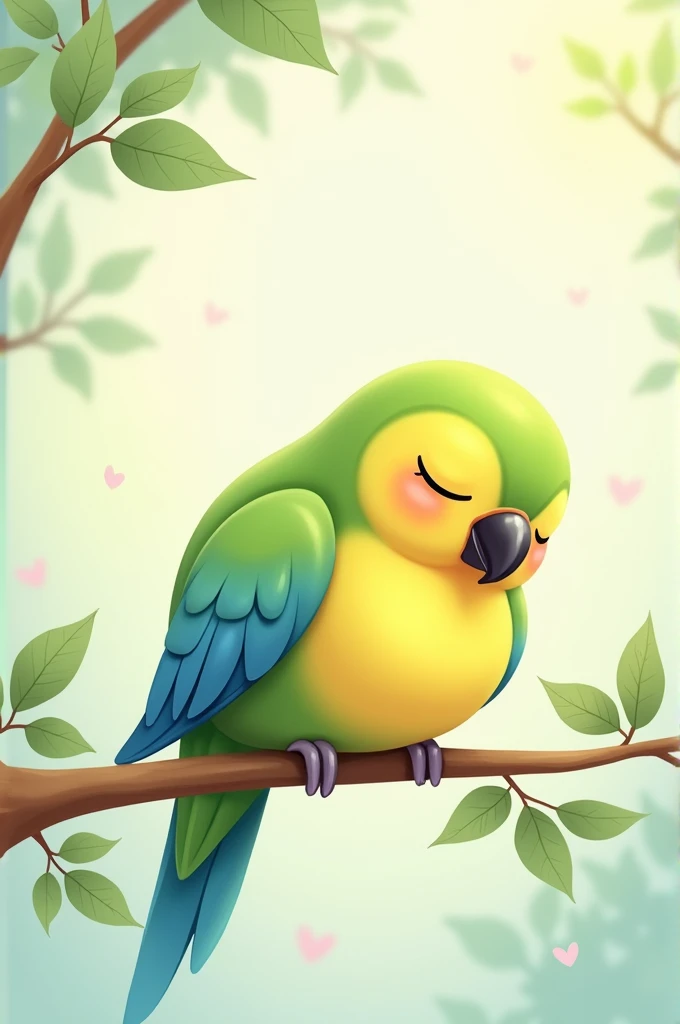 Cartoon Sleeping Parrot
