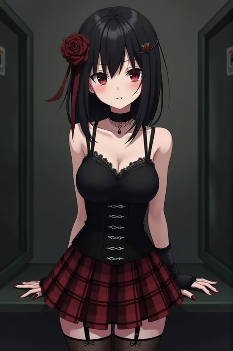 -Name: Emi Amari (甘利恵美)
-gender: Female
-Appearance:
+Chest-length Black Straight Layered Hair With Bangs 
+Dark Red Eyes 
+Fairy-Side Rose Hairpin
+Pale Skin
+Plain Black Choker Necklace
+Black Spaghetti Strap Tank Top
+Black Lace Full Cup Bra
+Black Cors...