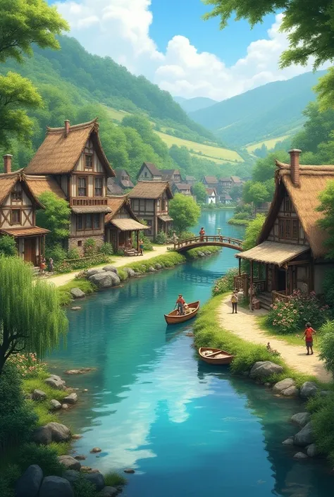  A small village by the way of river 