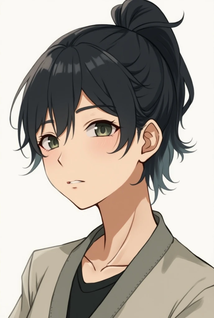 Short ponytail hair male anime character