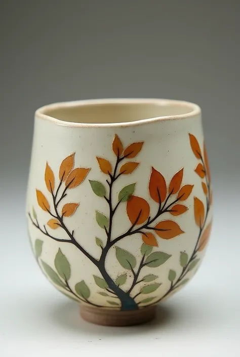 Design a cup,Design a cup with a design drawing ,Zen,Autumn ,Chinese ancient style,Wabi-sabi, Leaf Cup Fusion,fantasy,Plant Cup Fusion 