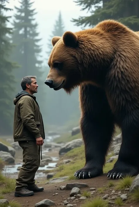 this man sees a bear 