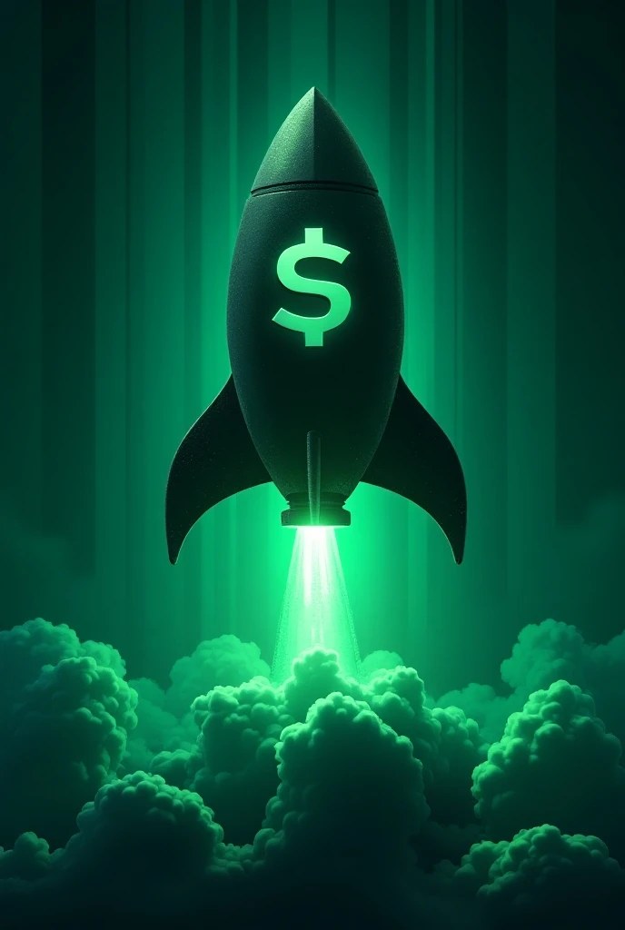 Crypto tech with text $pumpr and rocket logo combine green colors